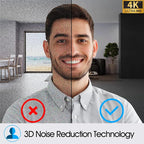 Angetube 4K Webcam with AI Tracking,Remote Control 4K Web Camera/10X Digital Zoom 1080P 60fps Web cam with USB 3.0 HDR/Dual Noise Cancelling Microphones for Video Calls/Meetings/Streaming/Skype/Zoom