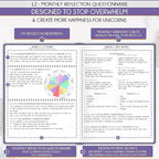 Life Planner - Undated Daily, Weekly & Monthly Planner with Budget Section | A 12 Month Journey to Increase Productivity & Happiness | Life Organizer & Gratitude Journal - Horizontal Format