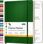 Roterunner Purpose Planner Notebook B5 7.5”x9.8” Undated Planner 2025 Daily Weekly and Monthly Productivity Goal Setting Tool for Work Home ADHD Planner for Adults Self Care Journal