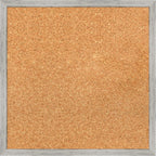 Amanti Art Natural Cork Board for Wall, 17x17 Vision Board with White Frame, Small Corkboard Office Decor for Home Organization, Cottage Corkboard Pinboard to Display Items for Home Organization in