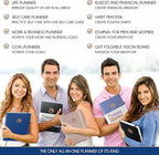 Life Planner Undated for Men – Daily, Weekly & Monthly Planner With Budget Section | Guided Daily Gratitude Journal, Goals Journal, Habit Tracker, Budget Planner - Horizontal Format