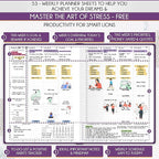 Hourly Planner - Undated Daily, Weekly & Monthly Planner with Budget Section | A 12 Month Journey to Increase Productivity & Happiness | Life Organizer & Gratitude Journal - Vertical Format