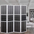 4 Panel 6ft Tall Modern Style Standing Wall Partition Room Divider Panel Indoor Separation, Folding Privacy Screens, Living Room, Partition & Space Divider, Freestanding Inexpensive