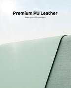 YSAGi Leather Desk Protector, Office Mat, Large Mouse Mat, Non-Slip PU Leather Blotter, Laptop Pad, Waterproof Writing Pad for Office and Home (Pale Green, 31.5" x 15.8")