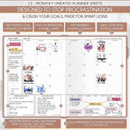 Hourly Planner - Undated Daily, Weekly & Monthly Planner with Budget Section | A 12 Month Journey to Increase Productivity & Happiness | Life Organizer & Gratitude Journal - Vertical Format