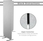 VIVO Freestanding 72 x 66 inch Privacy Panel, Cubicle Divider, Acoustic Wall Partition, x3 24 inch Panels, Gray, PP-3-T072G
