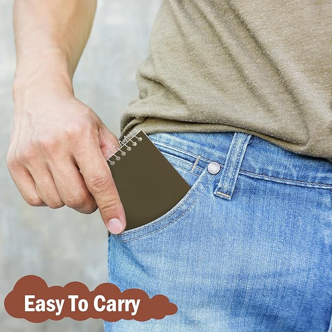 Teling 50 Pieces Spiral Memo Pads Bulk 3 x 5 Inch Small Note Pads Top Bound Lined College Ruled Paper Mini Notepad Pocket Spiral Notebooks for School Office Home Supplies, 75 Sheets (Retro Colors)