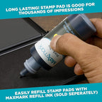 MaxMark Large Premium Olive Green Ink Stamp Pad - 3.5" x 6.25" - Quality Felt Pad