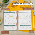 Clever Fox Planner 2nd Edition Spiral – Colorful Weekly & Monthly Goal Planner, Time Management & Productivity Organizer, Undated (Rose Gold)