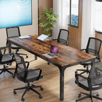 Tribesigns 6.5FT Conference Table, 78.7 Inche Rectangle Meeting Seminar Table, Large Business Tables for 6-8 People (Only Table)