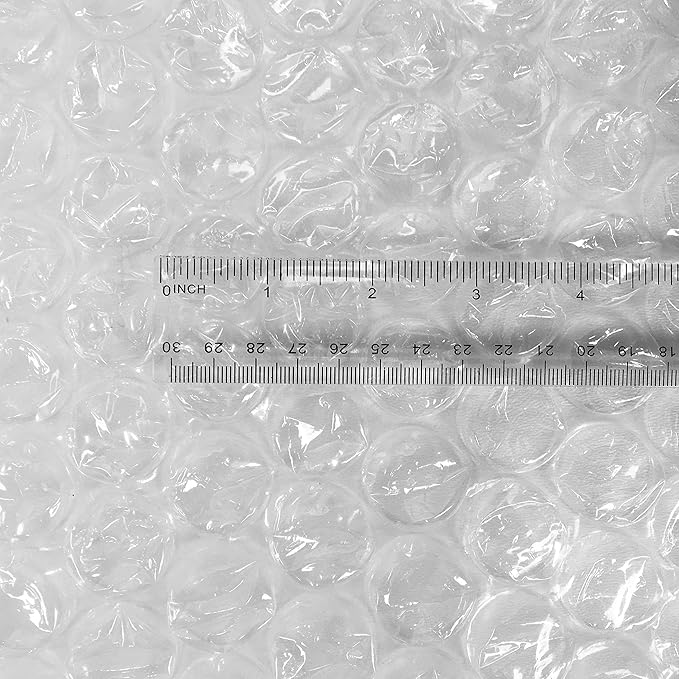 Amazon Basics Perforated Bubble Cushioning Wrap - Medium 5/16", 24-Inch x 100-Foot Long Roll, Clear