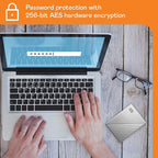 WD 2TB My Passport Ultra, Silver, Portable External Hard Drive, backup software with defense against ransomware, and password protection, USB-C and USB 3.1 - WDBC3C0020BSL-WESN