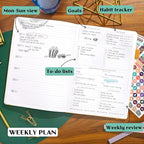 Legend Planner PRO – Deluxe Weekly & Monthly Life Planner to Increase Productivity and Hit Your Goals. Time Management Organizer Notebook – Undated – 7 x 10" Hardcover + Stickers – Amber Yellow