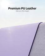 YSAGi Leather Desk Protector, Office Mat, Large Mouse Mat, Non-Slip PU Leather Blotter, Laptop Pad, Waterproof Writing Pad for Office and Home (Light Purple, 23.6" x 13.8")