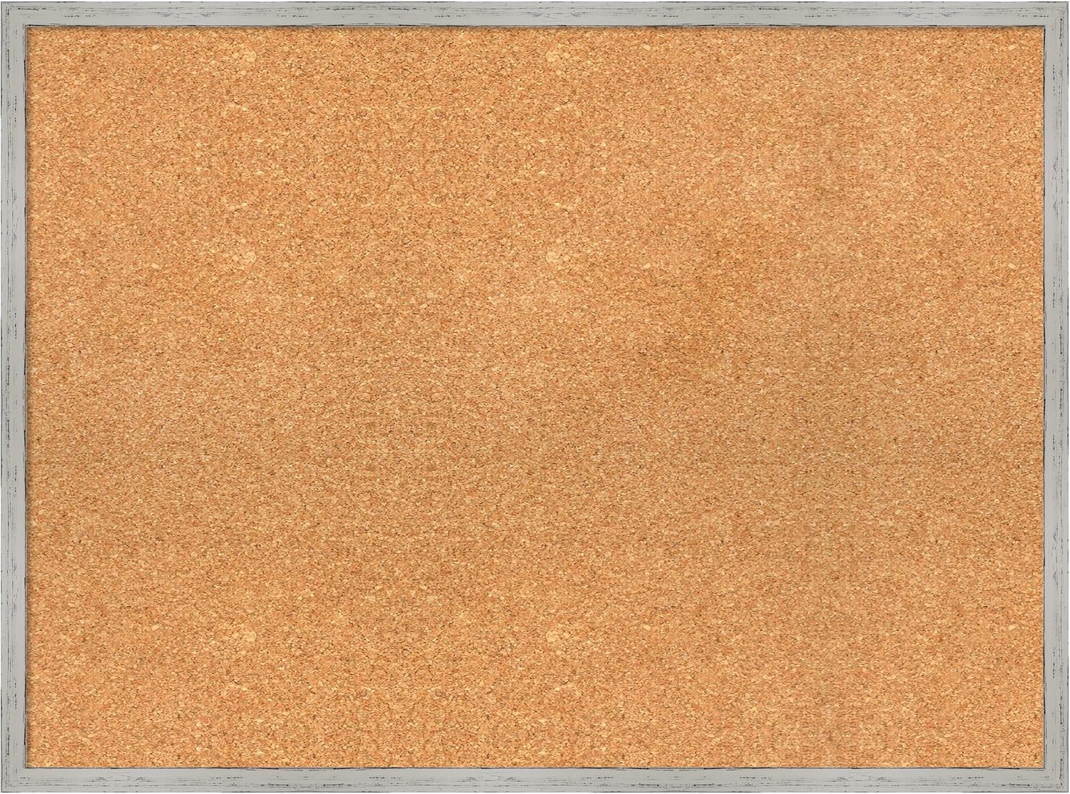 Amanti Art Natural Cork Board for Wall, 23x31 Vision Board with White Frame, Large Corkboard Office Decor for Home Organization, Cottage Corkboard Pinboard to Display Items for Home Organization in