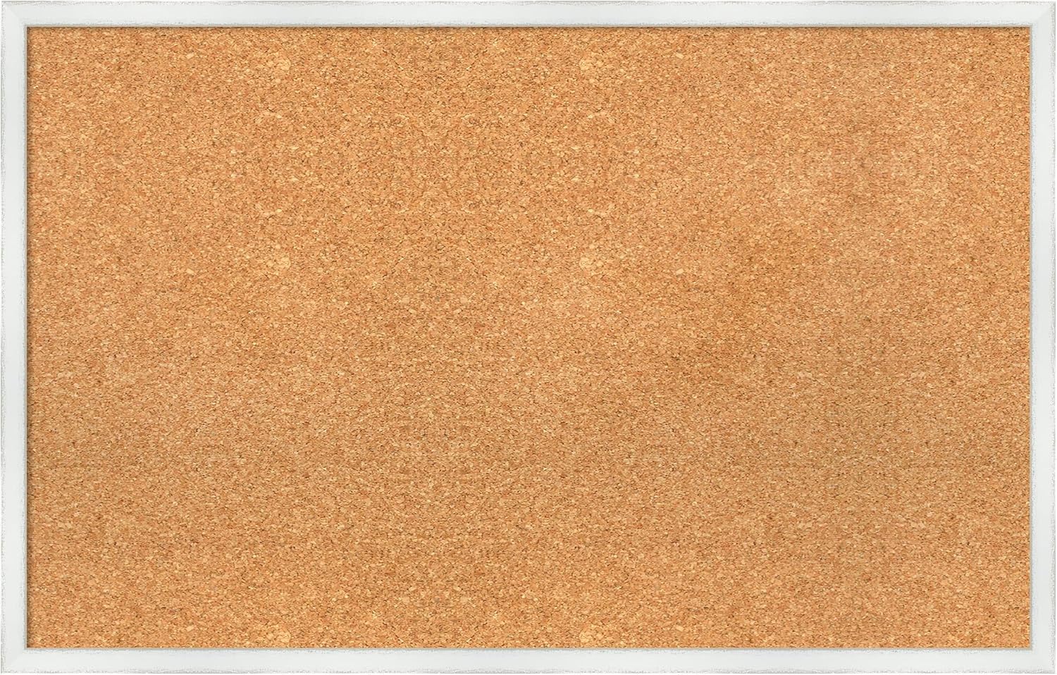 Amanti Art Natural Cork Board for Wall, 21x33 Vision Board with White Frame, Large Corkboard Office Decor for Home Organization, Country Rustic Corkboard Pinboard to Display Items for Home