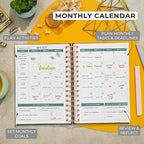 Clever Fox Planner 2nd Edition Spiral – Colorful Weekly & Monthly Goal Planner, Time Management & Productivity Organizer, Undated (Black)