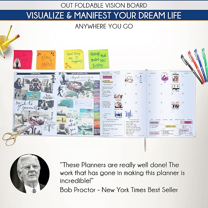 Hourly Planner - Undated Daily, Weekly & Monthly Planner with Budget Section | A 12 Month Journey to Increase Productivity & Happiness | Life Organizer & Gratitude Journal - Vertical Format