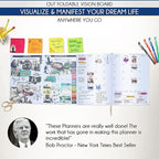 Hourly Planner - Undated Daily, Weekly & Monthly Planner with Budget Section | A 12 Month Journey to Increase Productivity & Happiness | Life Organizer & Gratitude Journal - Vertical Format