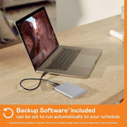 WD 6TB My Passport Ultra for Mac Silver, Portable External Hard Drive, Backup Software with Defense Against ransomware, and Password Protection, USB-C and USB 3.1 - WDBGKC0060BSL-WESN