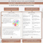 Life Planner - Undated Daily, Weekly & Monthly Planner with Budget Section | A 12 Month Journey to Increase Productivity & Happiness | Life Organizer & Gratitude Journal - Horizontal Format