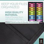 Hippo Creation Heavy Duty Storage Pocket Chart for Classroom, 20 Pocket Storage Organizer with 4 Over-Door Hangers, Hanging Wall Organizer for File Folders, School Mailbox, Home Office Papers - Black
