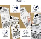 POLONO Genuine 4" x 6" Direct Thermal Shipping Label, Thermal Label (Pack of 500), Perforated Fanfold Labels Compatible with POLONO PL80E, PL70E, PL60 Label Printer, BPA & BPS Free, Commercial Grade