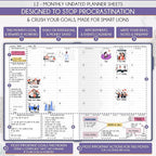 Hourly Planner - Undated Daily, Weekly & Monthly Planner with Budget Section | A 12 Month Journey to Increase Productivity & Happiness | Life Organizer & Gratitude Journal - Vertical Format