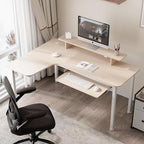 EUREKA ERGONOMIC Adjustable Keyboard Tray Under Desk, 28x11 Inch Large Slide Out Keyboard & Mouse Platform Tray, Wooden Pull Out Computer Keyboard Drawer for Typing Home Office Desk, Maple