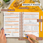 Clever Fox Planner 2nd Edition Spiral – Colorful Weekly & Monthly Goal Planner, Time Management & Productivity Organizer, Undated (Rose Gold)