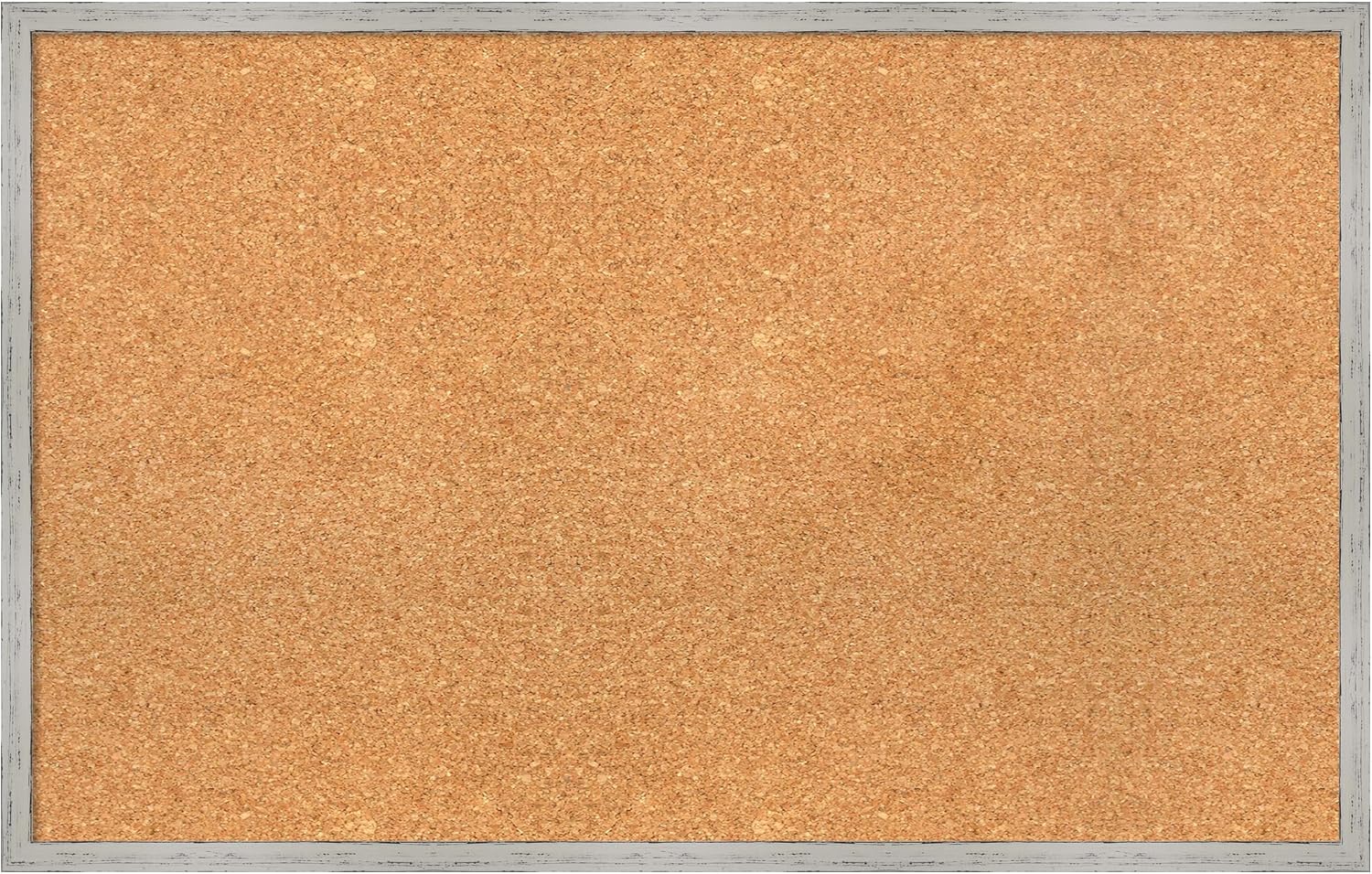 Amanti Art Natural Cork Board for Wall, 21x33 Vision Board with White Frame, Large Corkboard Office Decor for Home Organization, Cottage Corkboard Pinboard to Display Items for Home Organization in