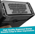Custom Self Inking Rubber Stamp - Up to 3 Lines of Text - Choose from 15 Ink Colors - Small Size