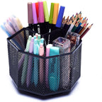 Exerz Desk Organiser/Mesh Desk Tidy Candy/Pen Holder/Multifunctional Organiser 360 Rotating