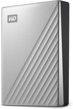 WD 1TB My Passport Ultra, Silver, Portable External Hard Drive, backup software with defense against ransomware, and password protection, USB-C and USB 3.1 - WDBC3C0010BSL-WESN