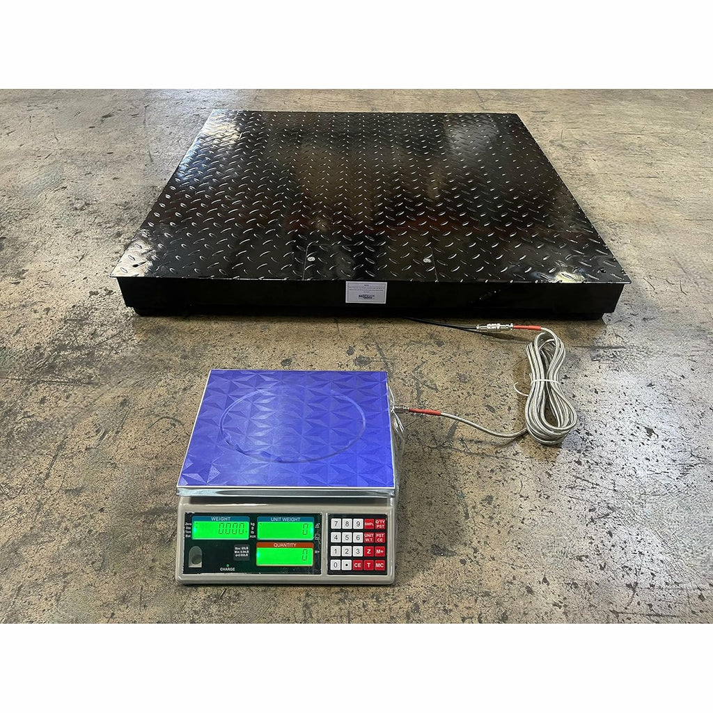 Liberty Scales LS-700-DC Dual Counting Smart Weighing Scale Systems, Size 36" x 36" (3' x 3') - C-Scale (13 lb x .0004 lb) / Floor Scale 2500 lb x .5 lb