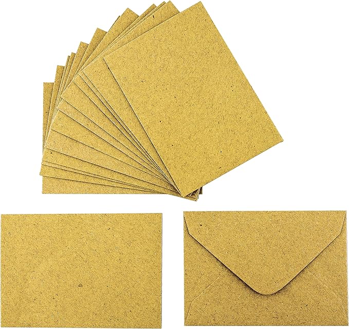 Iconikal Kraft Mini Special Occasion Envelopes, 4 x 2.75 inches, 100-Count