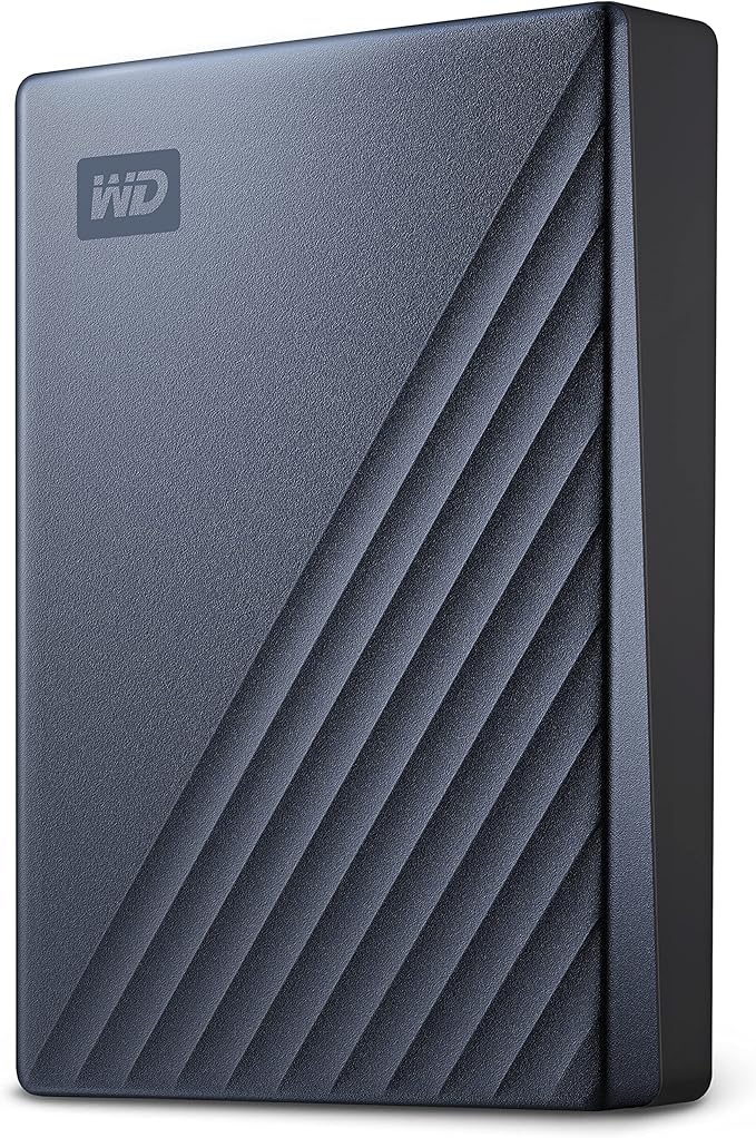 WD 4TB My Passport Ultra, Blue, Portable External Hard Drive, backup software with defense against ransomware, and password protection, USB-C and USB 3.1 - WDBFTM0040BBL-WESN